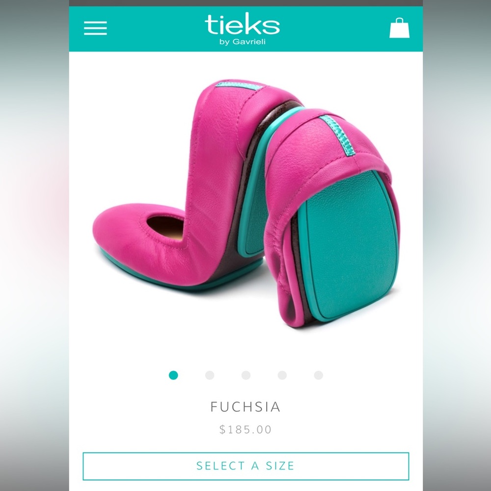 Pink Tieks, size 8